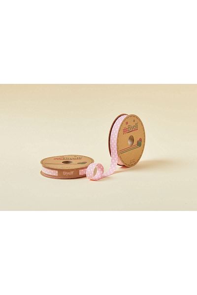 shop Piping Large Polka Dot Folded A16 Pink 2 cm 25 Meters 65% Cotton 35% Polyester