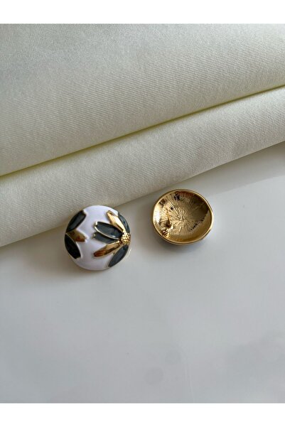 Nilsu Jewellery Accessory Flower Patterned Enamel Round Earrings