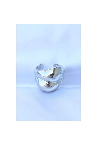 Skygo Brass Silver Color Adjustable Drop Ring - Tj-Byk3173
