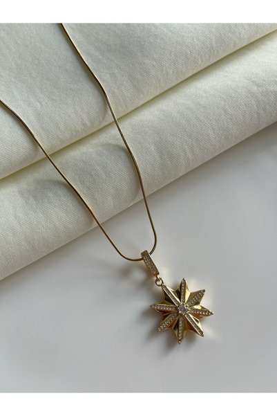 Nilsu Jewellery Accessory Zircon Stone Polar Star Model Steel Necklace