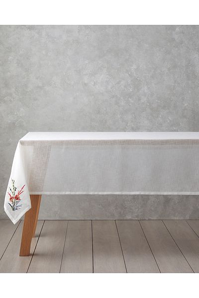 English Home Față de masă Chimera Poliester 150x200 cm Alb - Roșu