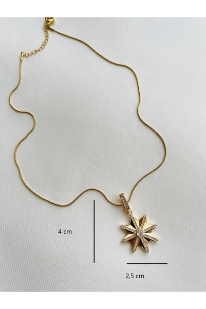 Nilsu Jewellery Accessory Zircon Stone Polar Star Model Steel Necklace
