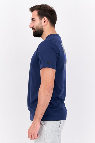 New Balance Men Athletic Fit Short Sleeve Outdoor T-shirt, Navy
