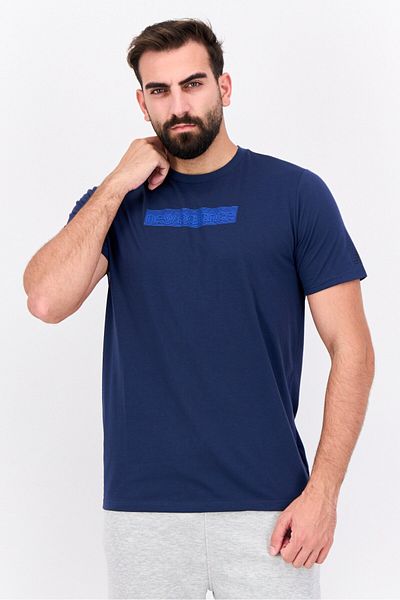 New Balance Men Athletic Fit Short Sleeve Outdoor T-shirt, Navy