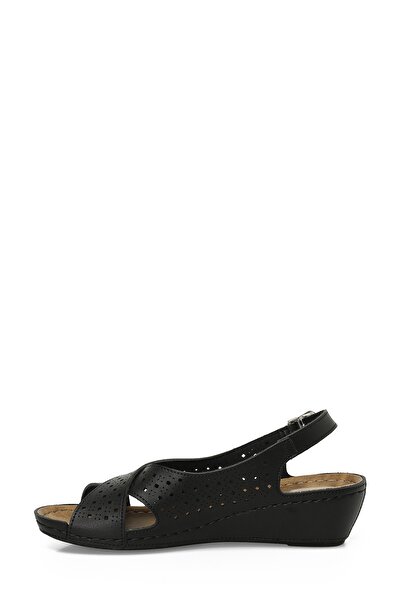 Polaris 162751.Z5FX Siyah Kadın Düz Sandalet