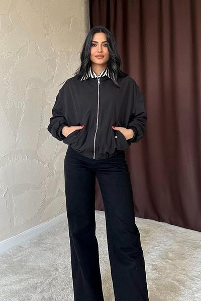 COjans Black Pieced Bomber Jacket