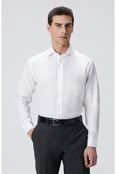 Network Beyaz Non-ıron Gömlek