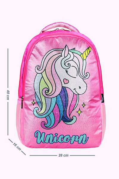 YOUOY Set de școală primară și cutie de prânz cu unicorn argintiu