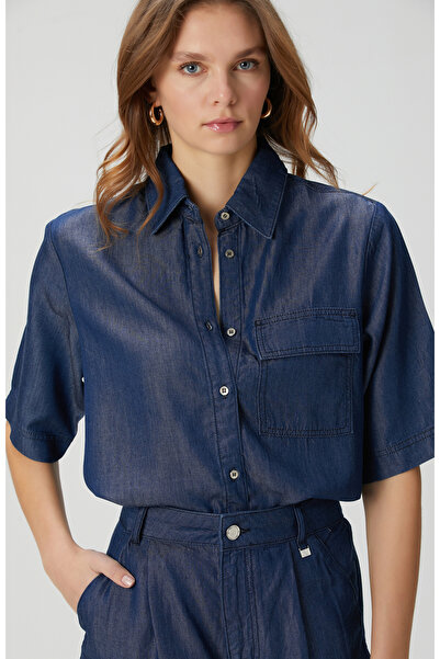 Network Açık Indigo Mavi Denim Gömlek