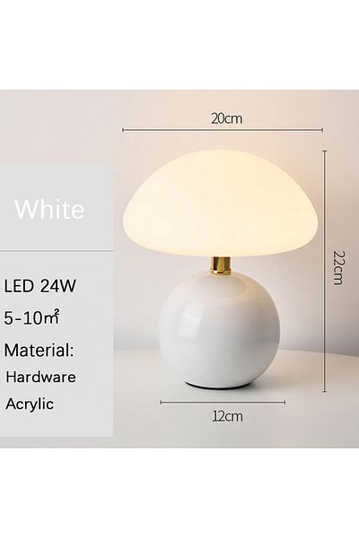 Choice White--d12cm Wh A Pink/orange/red/white/beige Usb Socket Decorative Table Lamp For Room Light Decora