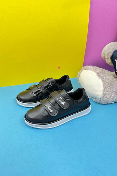 İmerShoes Černobílé chlapecké a dívčí tenisky – silná podrážka na suchý zip, pohodlná lehká 525pf