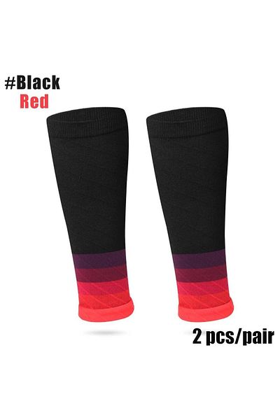 Choice red 1 Pair Compression Calf Sleeve Basketball Volleyball Men Support Elastic Cycling Leg Warmers Run