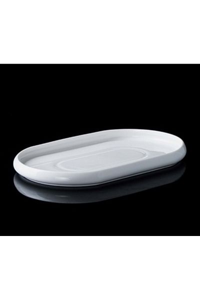 Pembishayatlar Bianco Perla Porcelain Oval Plate 26.8X16X2 cm