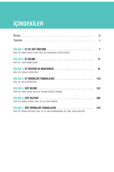 Güneş Tıp Kitabevleri Veteriner Hekimliği Et - Süt Hijyeni ve Teknolojisi Akıl Notları