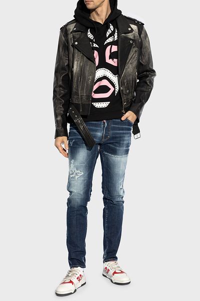 DSquared2 Stretch Cotton Skinny Fit Regular Waist Skinny Leg Jeans Men Jeans Pants S71Lb1580 S30664 470