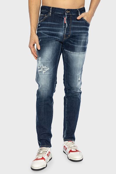 DSquared2 Stretch Cotton Skinny Fit Regular Waist Skinny Leg Jeans Men Jeans Pants S71Lb1580 S30664 470