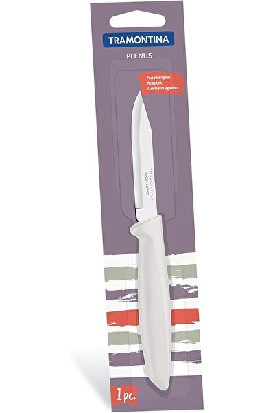 TRAMONTINA منذ عام 1911، صنع في البرازيل - سكين بلينوس للخضروات والفواكه مقاس 3 بوصات مع شفرة من الفولاذ المقاوم للصدأ