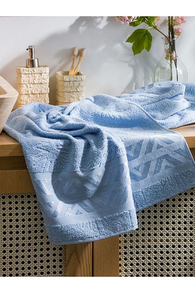 LC Waikiki LCW ECO Μπλε Κεντημένη Ανδρική Πετσέτα Μπάνιου 70x140 εκ.