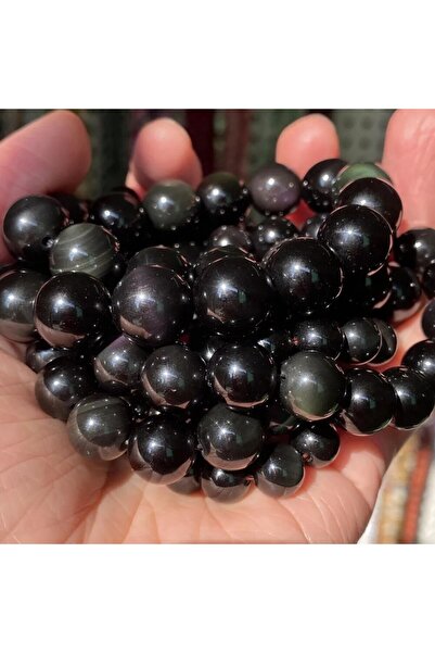 Choice خرز حجر السج الأسود 8 مم، خيط واحد، 45 قطعة من حجر الكوارتز الوردي الط...