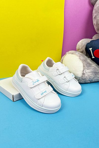 İmerShoes Ležérní Chlapci Dívčí Bílé Modré Tenisky na suchý zip Silná podrážka Pohodlné lehké sportovní boty 525pf