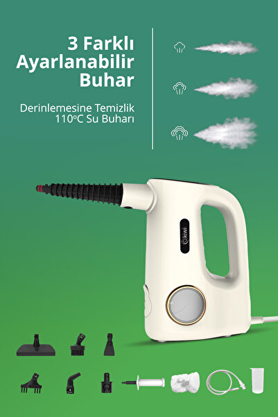 Kiwi Ksc-4214 Dijital Göstergeli Ekstra Uzatma Borulu Buharlı Temizleyici - Buharlı Temizlik Makinesi