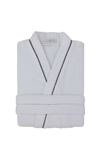 CASA LUSSO رداء حمام كيمونو منقوش