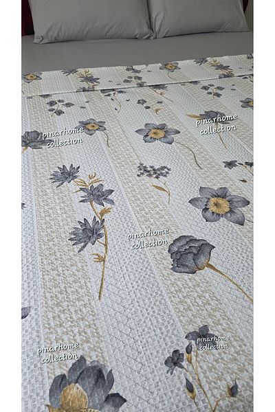 pınarhome collectıon 100% Cotton Honeycomb Pique Bed Cover Single (the Package Includes Only Pique Bed Cover.)