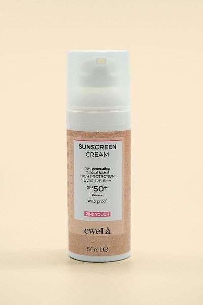 eweLa Spf50 Sunscreen Skin Care Cream - Pink Tone up - 50ml