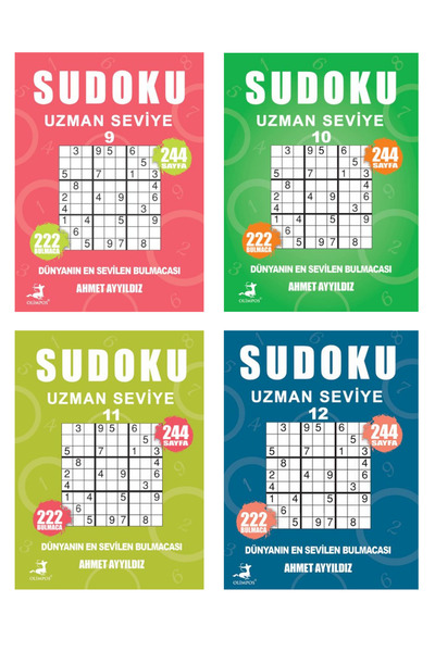 Olimpos Yayınları Sudoku Uzman Seviye 4 Kitap (9-10-11-12)