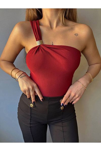 02Lady Fashion BLUZĂ CU CATARAMĂ PE UNUL UMĂR
