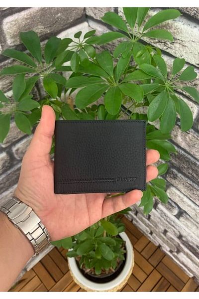 GUARD Men's Classic Leather Wallet - Matte Black