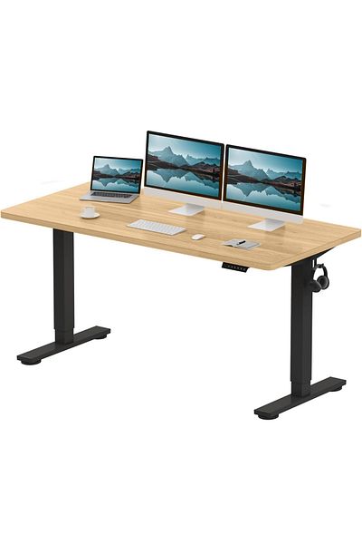 Mahmayi FlexiSpot Modern Standing Desk with Height Adjustable 150x65 cm - Coco Bolo