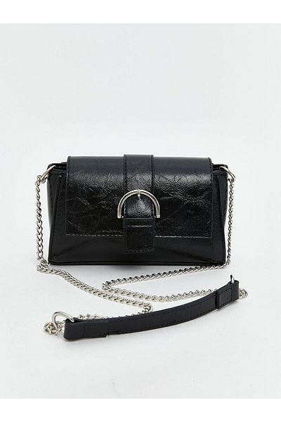 LC Waikiki Lcw Accessories Black Leather Look Women's Shoulder Bag