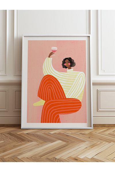 HOMEPACK Single Wooden Framed Painting One Piece Poster Painting Tk/1069