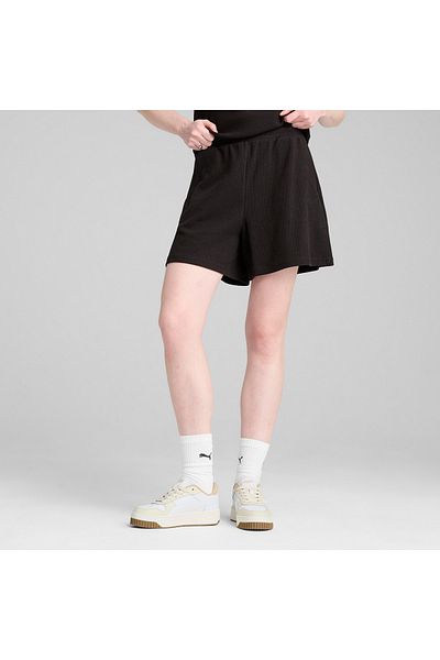 Puma Pantaloni scurți pentru femei cu talie înaltă de 5 inchi