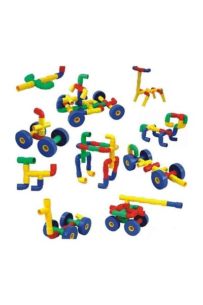 LEGO King Kids Wheeled Pipe 72 Pieces - with Bag