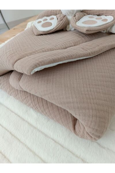 Tomuycuk 4 Layers Muslin Skahve Baby Swaddle Unisex Outer Swaddle Blanket Hospital Exit Gift