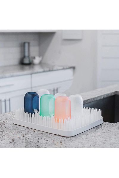 COOYA Countertop Baby Bottle Lawn Drying Rack,Space Saving,Drying Rack for Baby Bottles Accessories,White