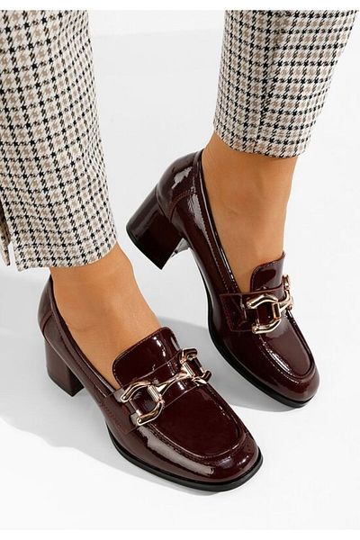B T Shoes Alyla heeled loafers in dark blue