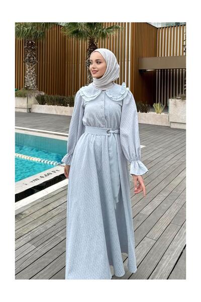 FUSHYA Bebe Yaka Kuşaklı Elbise