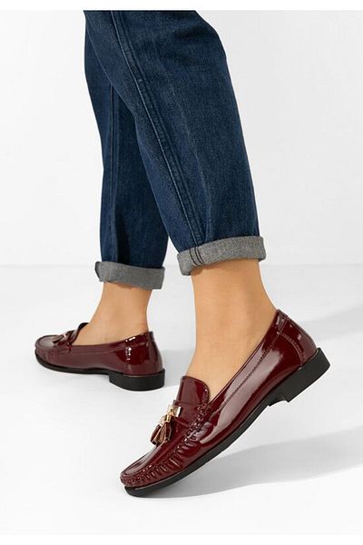 B T Shoes Mocasini dama eleganti Dallas grena
