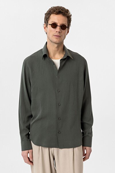 Antioch Khaki Relax Fit Liyosel Fabric Men's Shirt