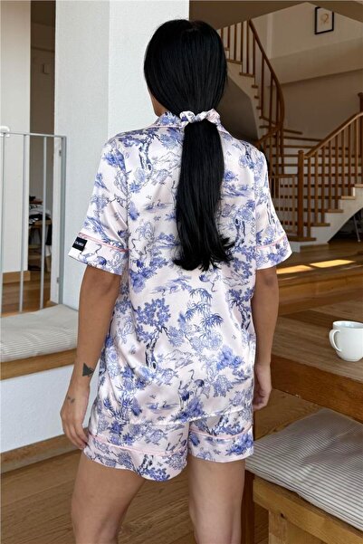 COCCOLARSI Colori Del Mondo Saten Kısa Pijama Takımı CDM1614
