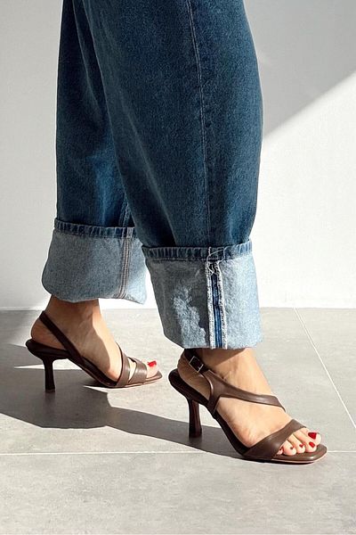 nope21shoess Pantofi cu toc din piele naturală maro Grazie