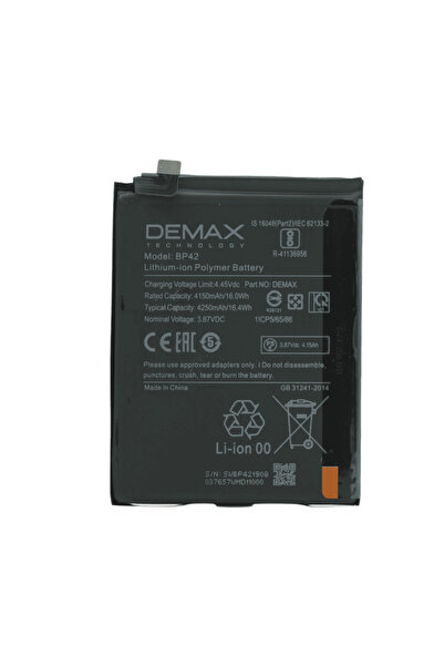 DEMAX TECHNOLOGY Xiaomi Mi 11 Lite Güçlendirilmiş Batarya BP42
