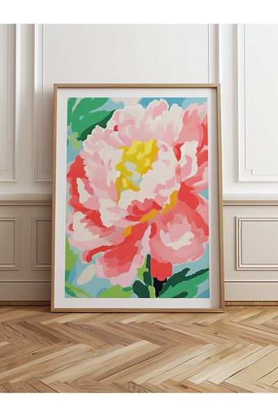 HOMEPACK Единична картина в дървена рамка, единичен плакат, картина TK/1074