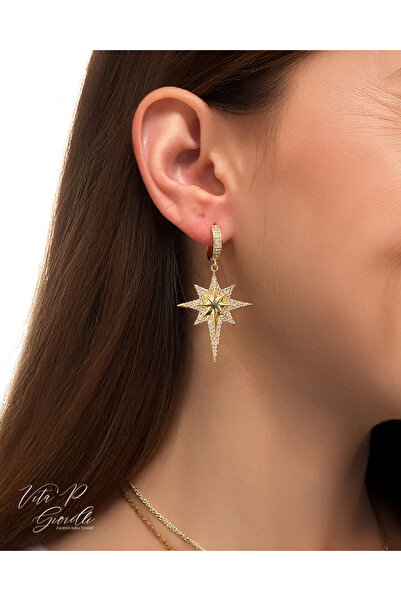 Store Kuzey Yıldızı Gold/Silver Küpe