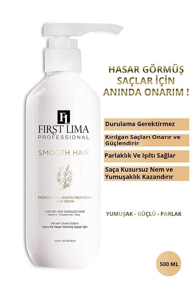 First Lima Professional INTENSIVE MOISTURIZING SHOCK CARE CREAM FOR DAMAGED AND UNPROVIDABLE HAIR SMOOTH HAIR 500 ML