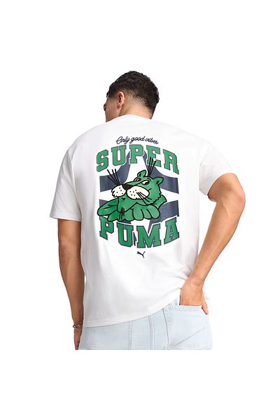 Puma ΓΡΑΦΙΚΑ Ανδρικό μπλουζάκι με χαλαρή εφαρμογή Super PUMA