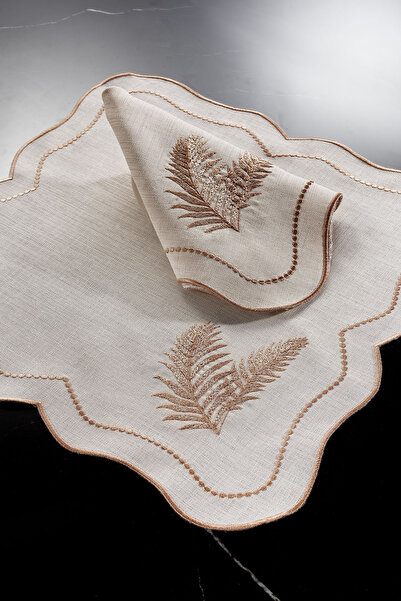 ZEBRACASA Leaf 2-Piece Napkin Beige/beige
